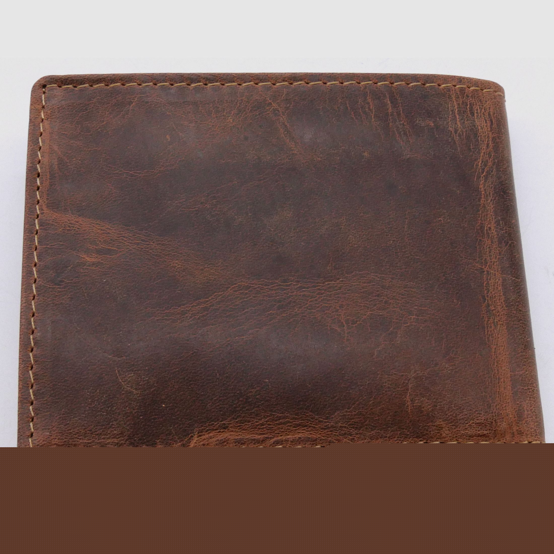 Greenburry Leder Geldbörse braun Vintage Animal Wolf Collection 1705-Wulf