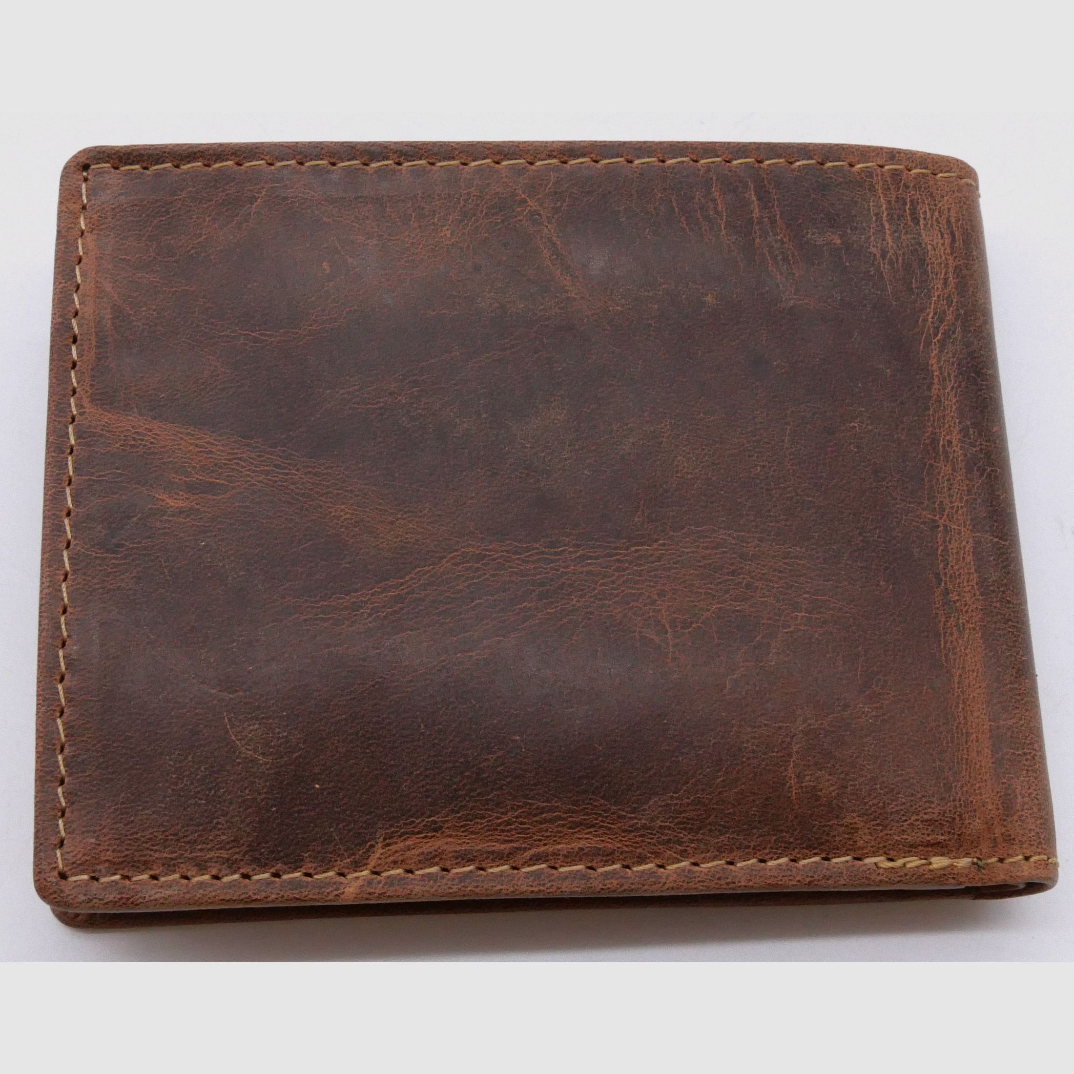 Greenburry Leder Geldbörse braun Vintage Animal Wolf Collection 1705-Wulf