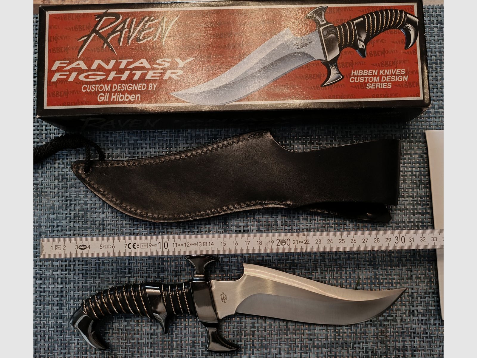 Cuchillo de colección Raven Fantasy Fighter Gil Hibben Bowie cuchillo de caza