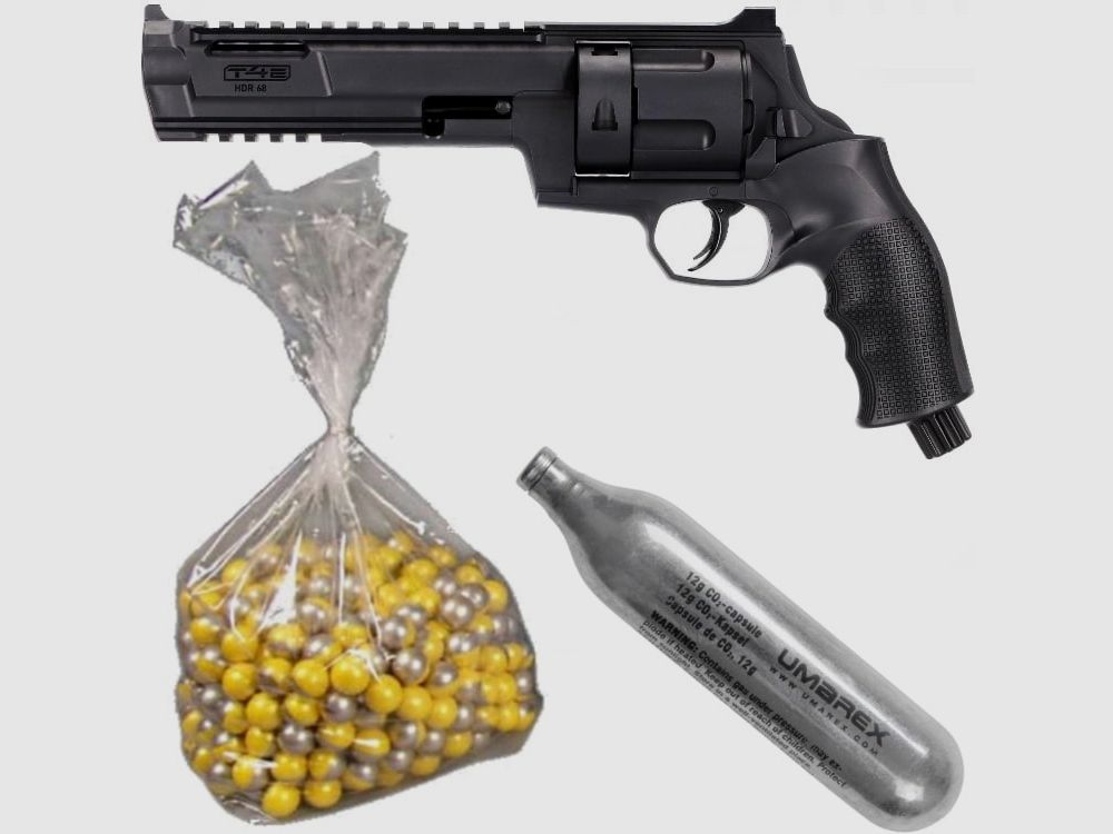 Umarex T4E HDR 68 Paintball Revolver Players Pack (black)