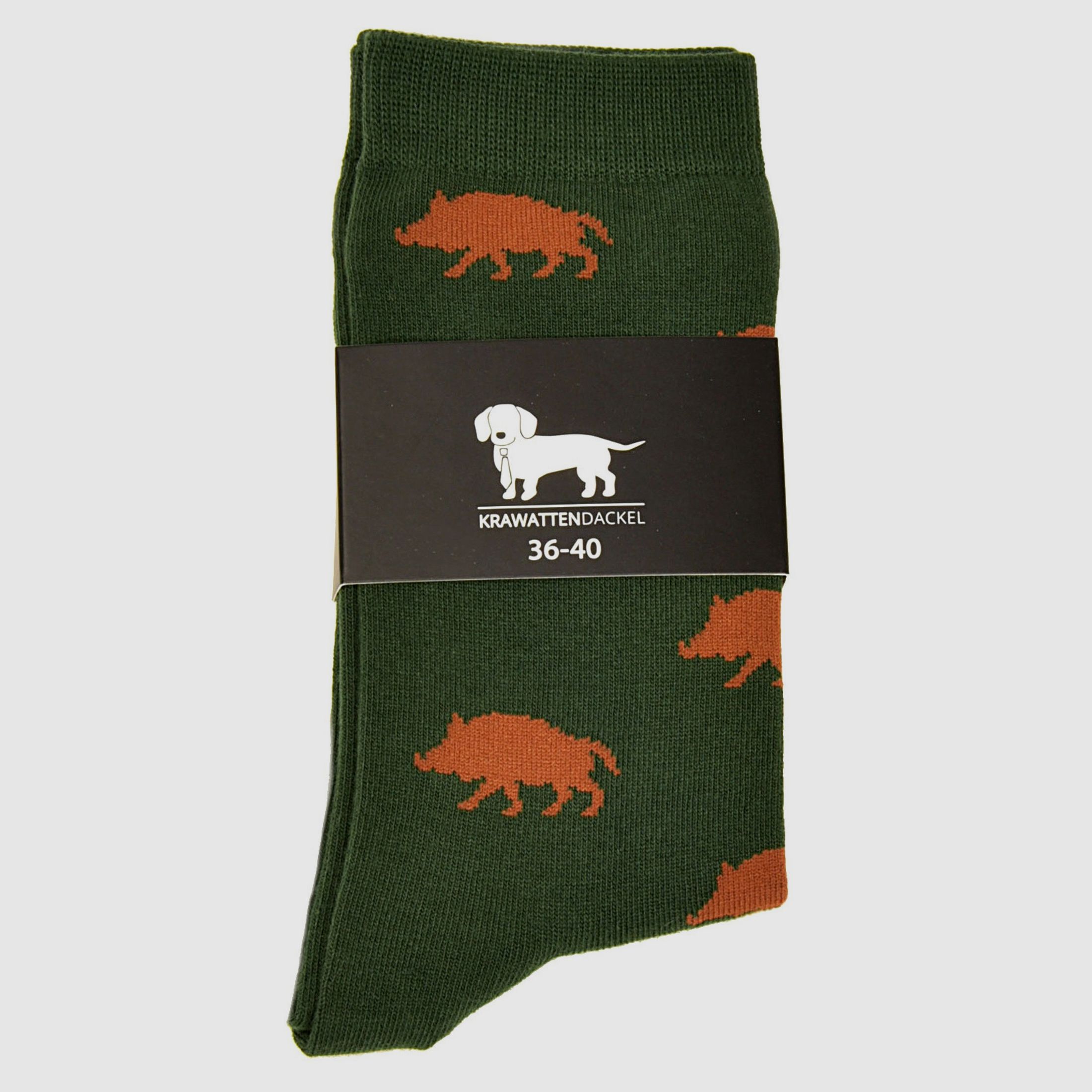 Krawattendackel Socken mit Wildschwein