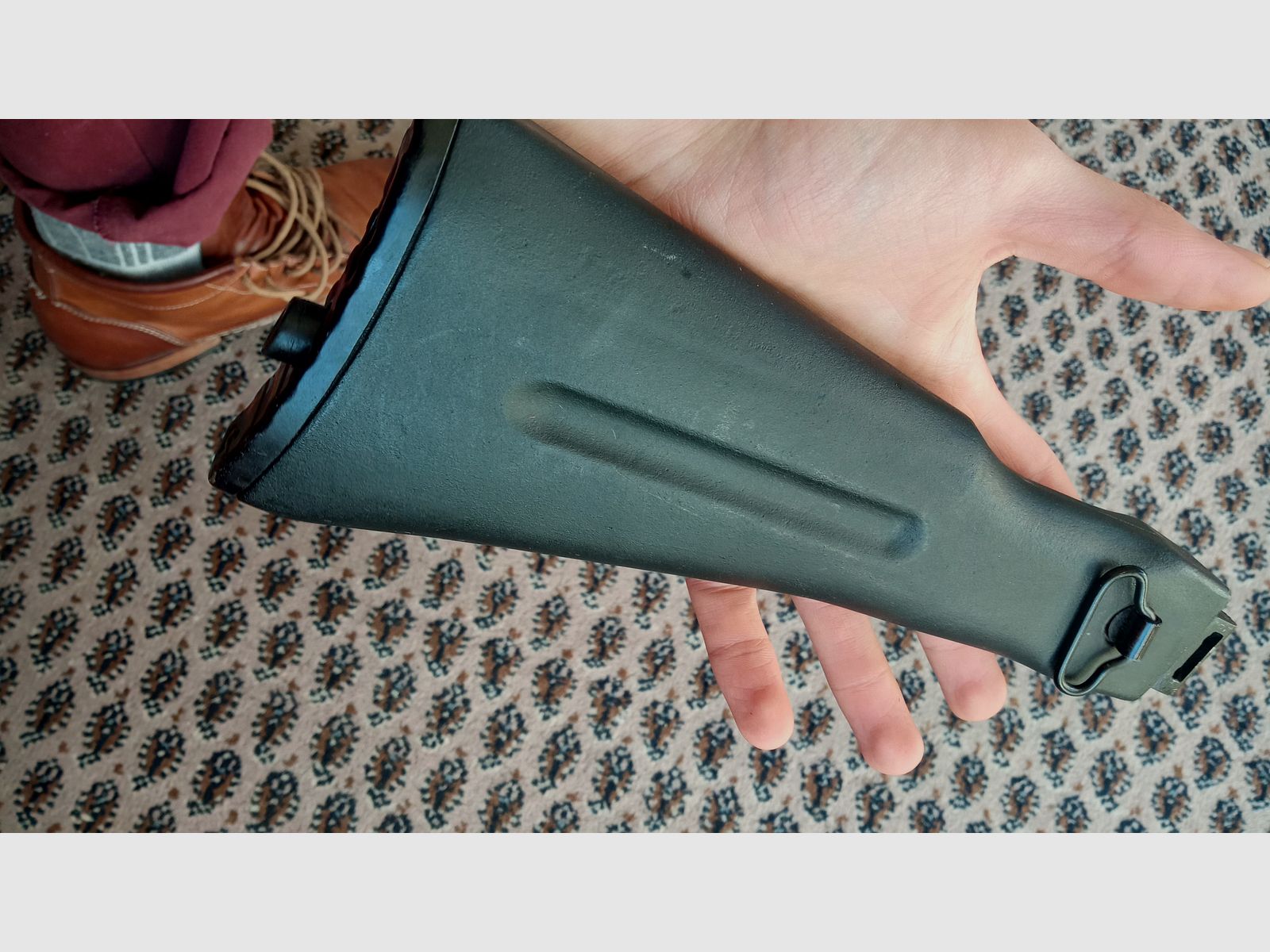 Russischer AK-100 Polymer 5,5 mm Seitenklappschaft / Hersteller Izhmash in Izhevsk / AK Klappschaft AK-74M Saiga