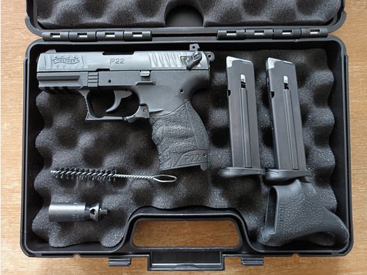 Schreckschuss Pistole Walther P22 Kaliber 9 mm mit Zubehör