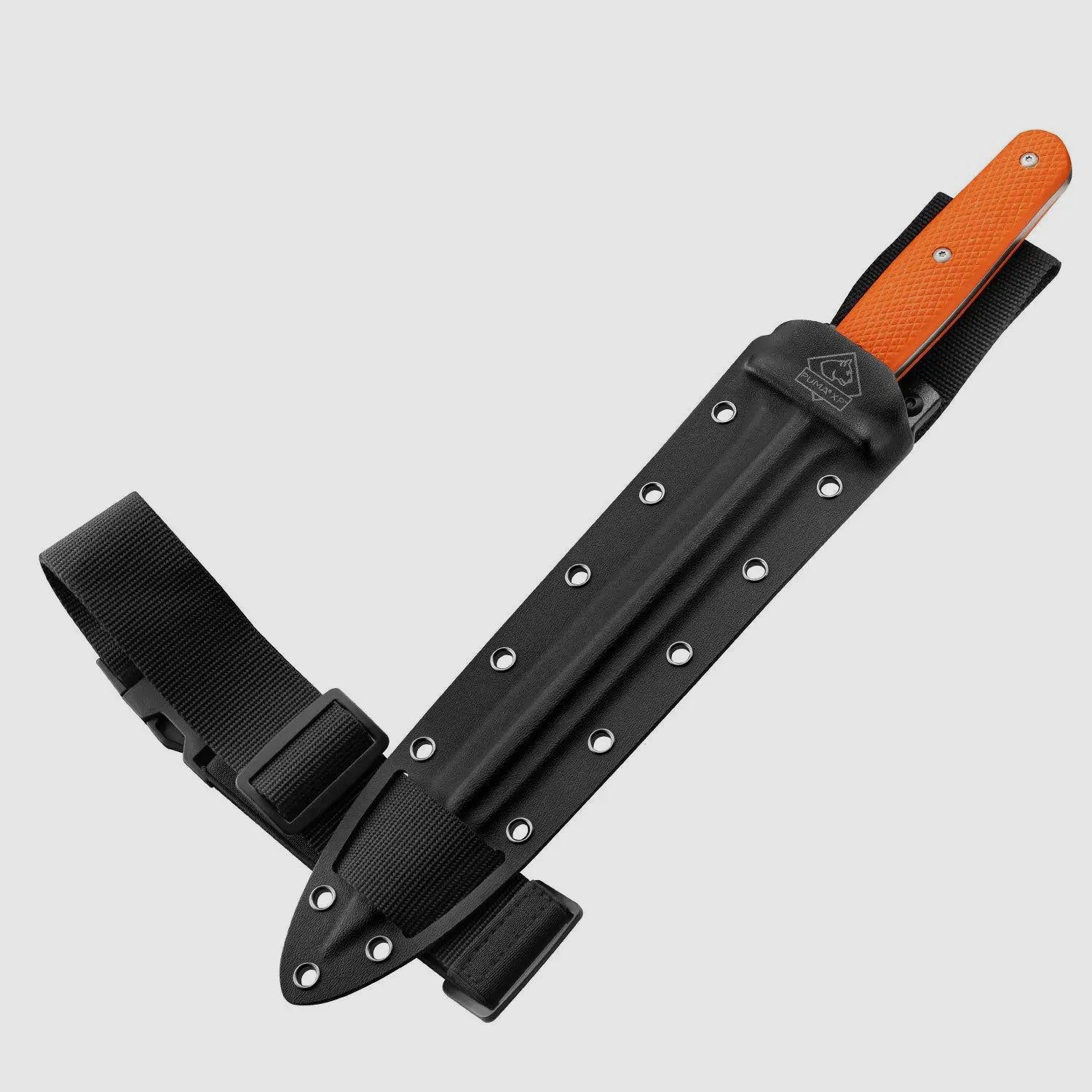 PUMA XP pig sticker 15, couteau de scalpe, orange G10 avec peau de poisson, étui Kydex