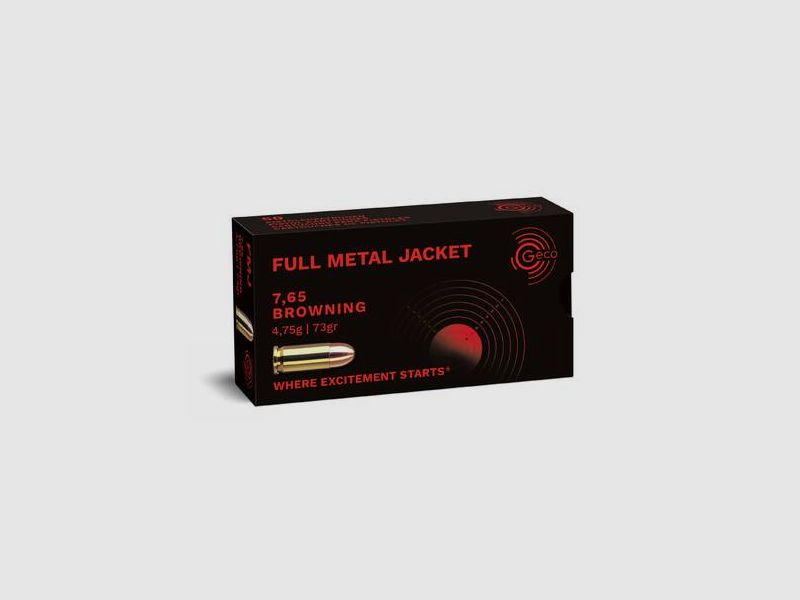 GECO 7,65 Browning Full Metal Jacket 4,75g/73gr
