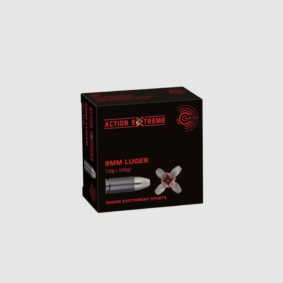 Geco Action Extreme 9 mm Luger 7,0g / 108grs. / 20 Stk