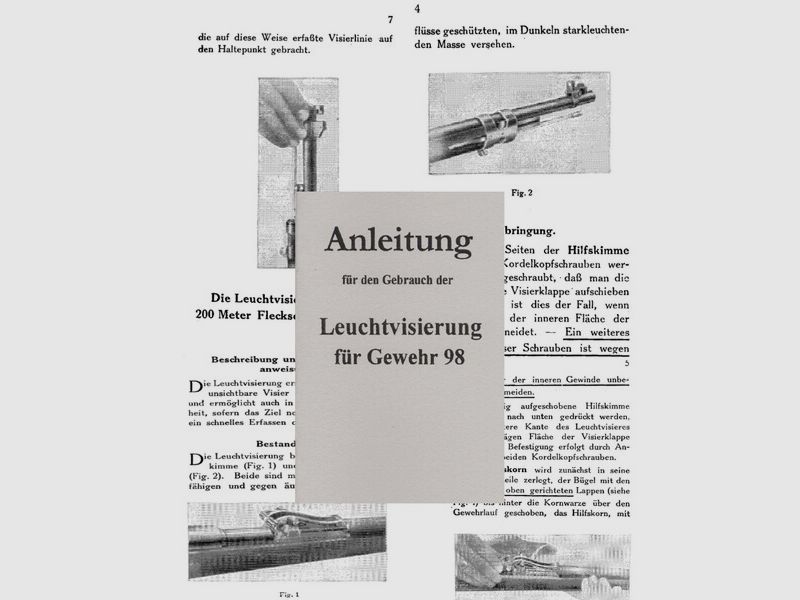 Nachdruck Anleitung zum Leuchtvisier Gewehr 98