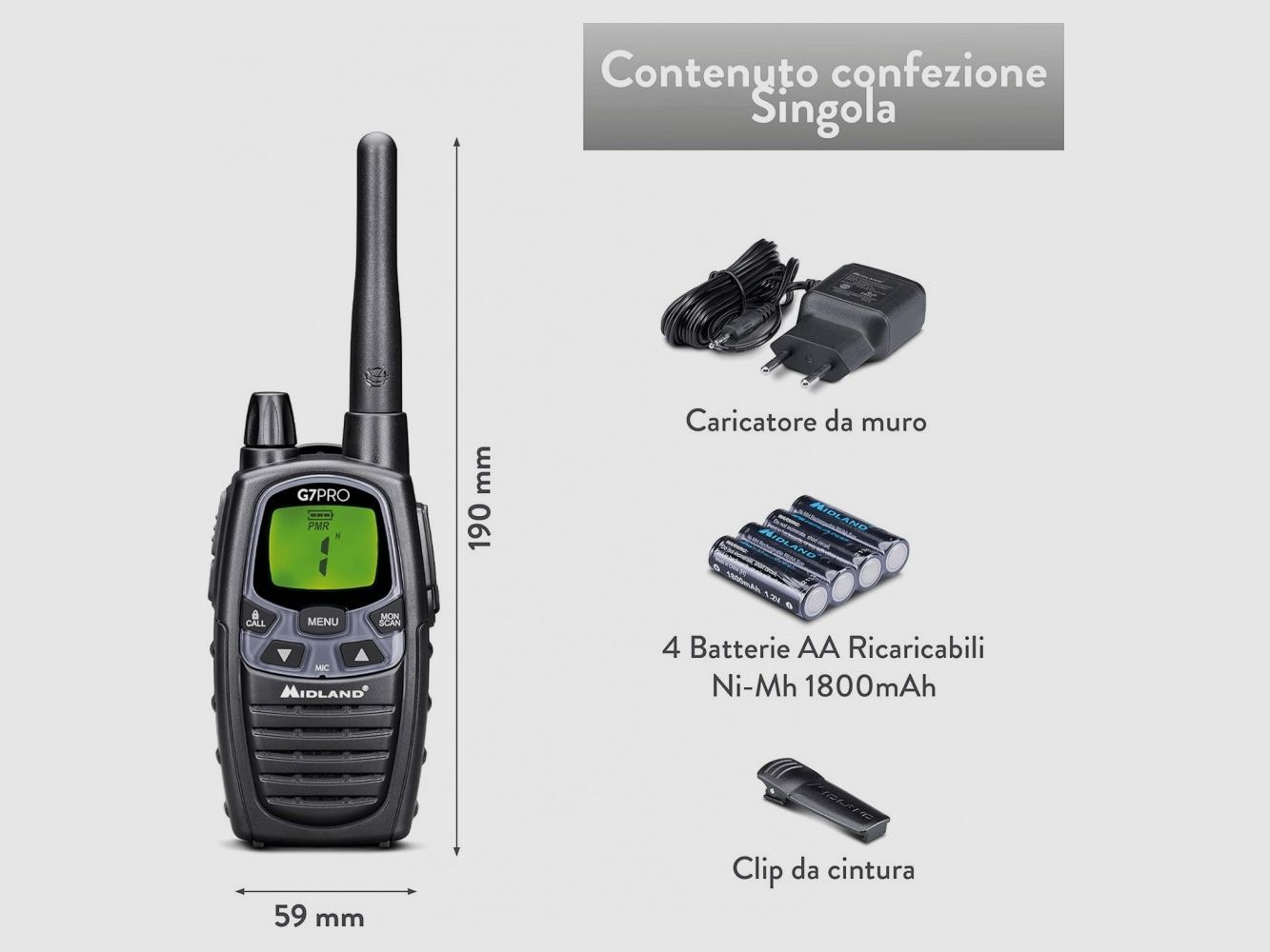 MIDLAND G7 PRO PMR466 16 Canales, imagen 2 de 5