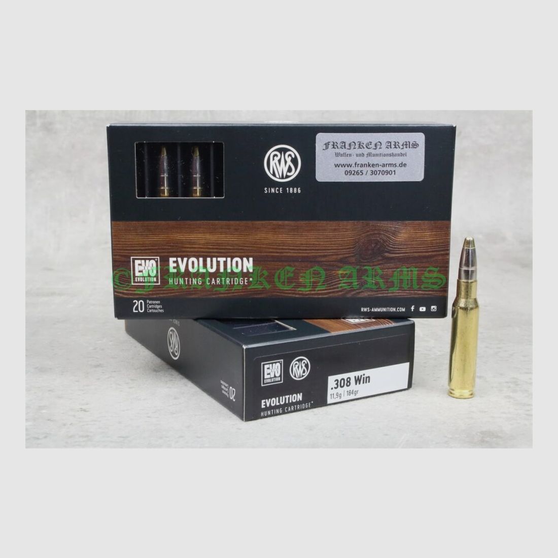 RWS Evolution .308 Win. 184gr. 11,9g 20 pièces Prix dégressif