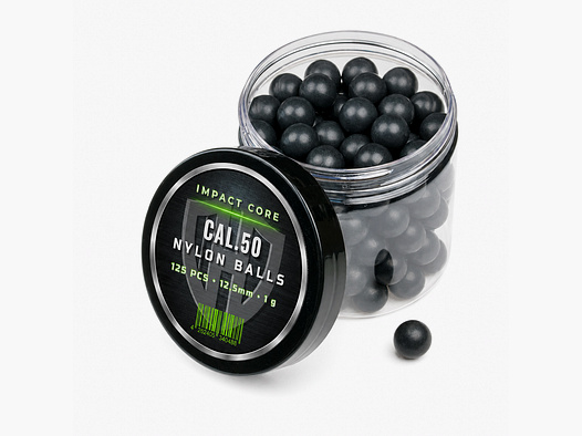 125 x NYLON BALLS Cal.50 | IMPACT CORE | HDR50 | HDP50 | TPX50 |Hartkunststoff | 1g