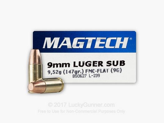 Magtech 9mm Luger FMJ-Flat 147 gr (50 Stk.)
