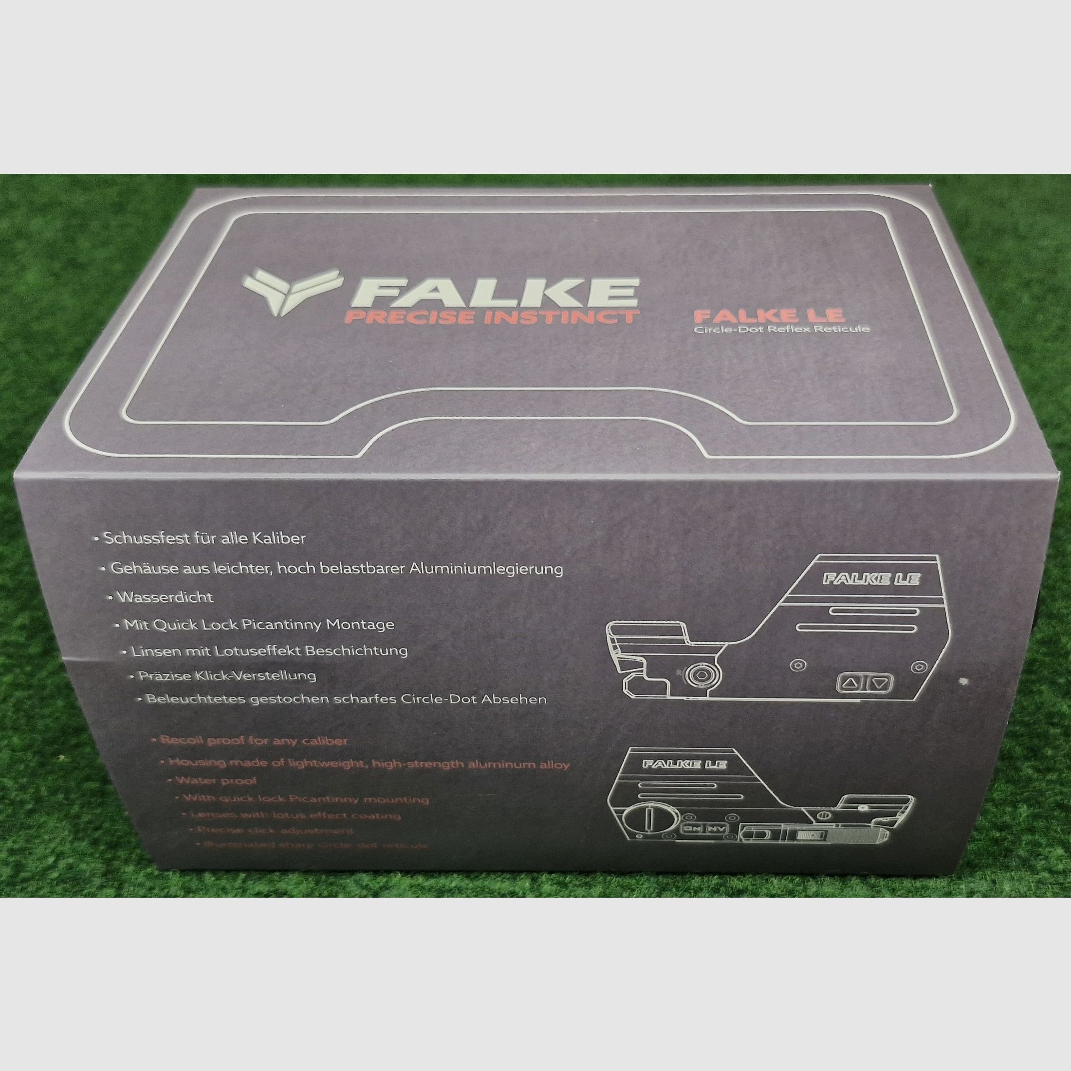 Falke LE red dot sight with Picatinny/Weaver mount, practically like new