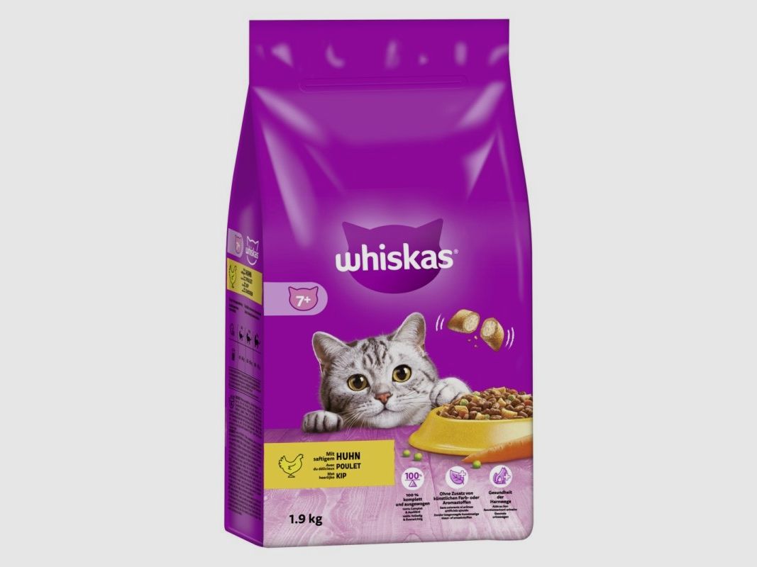 Whiskas Katzen Trockenfutter Senior 7+ 1,9 kg Huhn