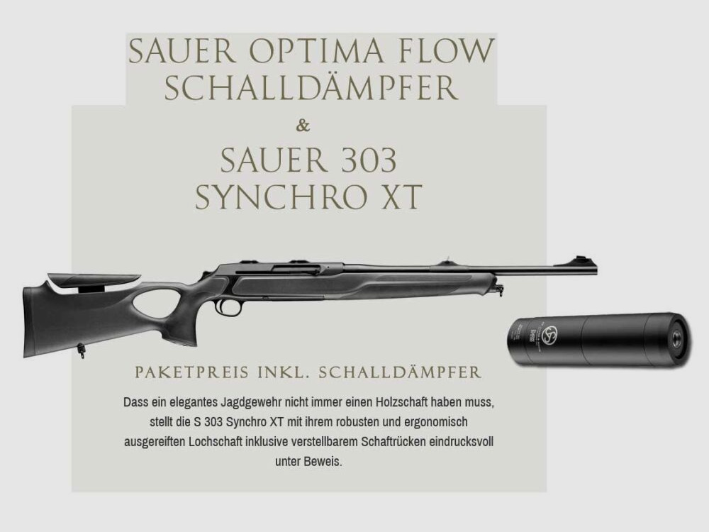 J.P. Sauer & Sohn SAUER S303 SYNCHRO XT Gen II + tłumik Optima Flow
