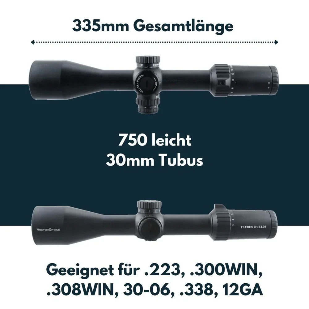 Vector Optics Zielfernrohr SCFF-11 Taurus 3-18x50 FFP