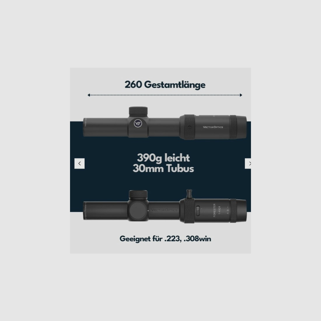 Vector Optics SCOC-28 Forester JR Zielfernrohr 1-4x24 SFP - Montage für 21mm Picatinny/Weaver