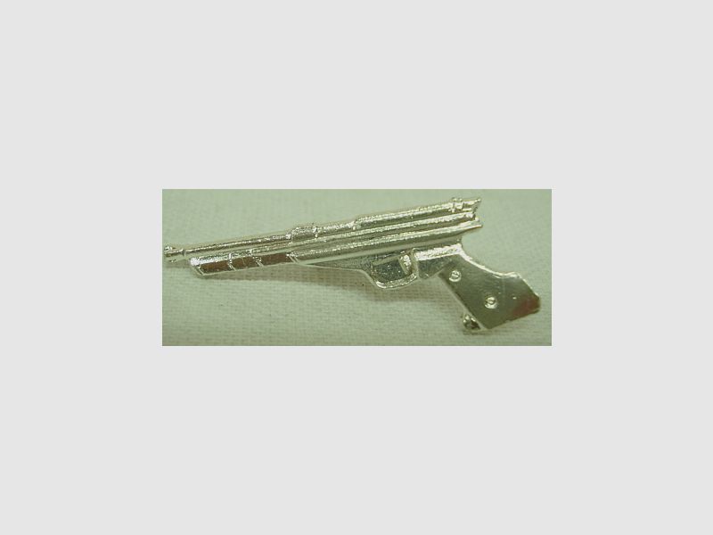 Abzeichen Pistole silber -
