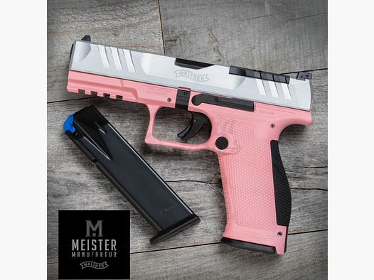 Walther – Pistole / PDP F-Series / 3.5 / Schlitten in Stainless / Griffstück Bright Pink / 9mm / Optic Ready