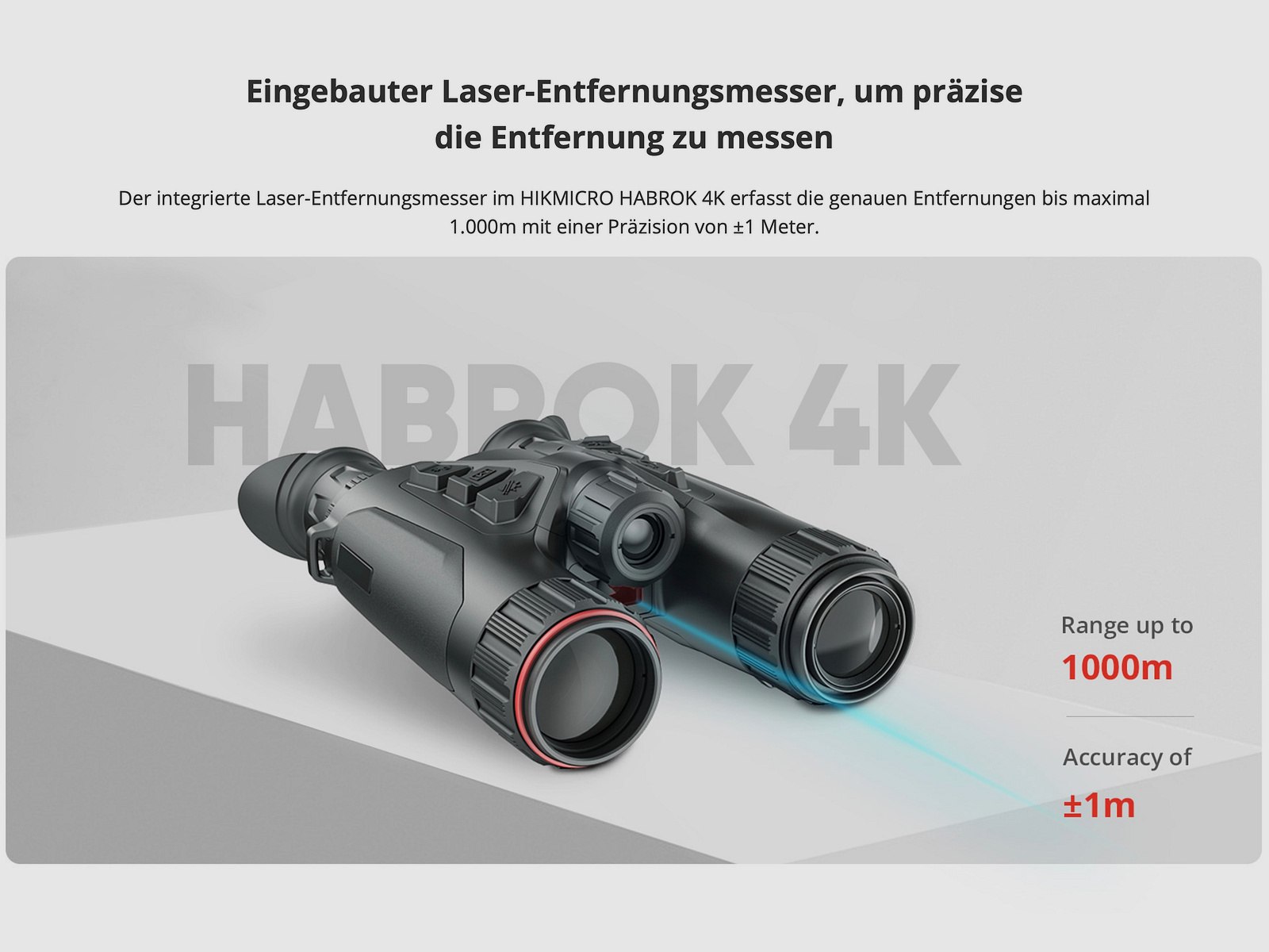 Hikmicro Jumelles Habrok 4K HE25LN 5.5-22x60 Imagerie thermique/Vision nocturne/Appareil photo numérique 940Nm 1920 x 1080