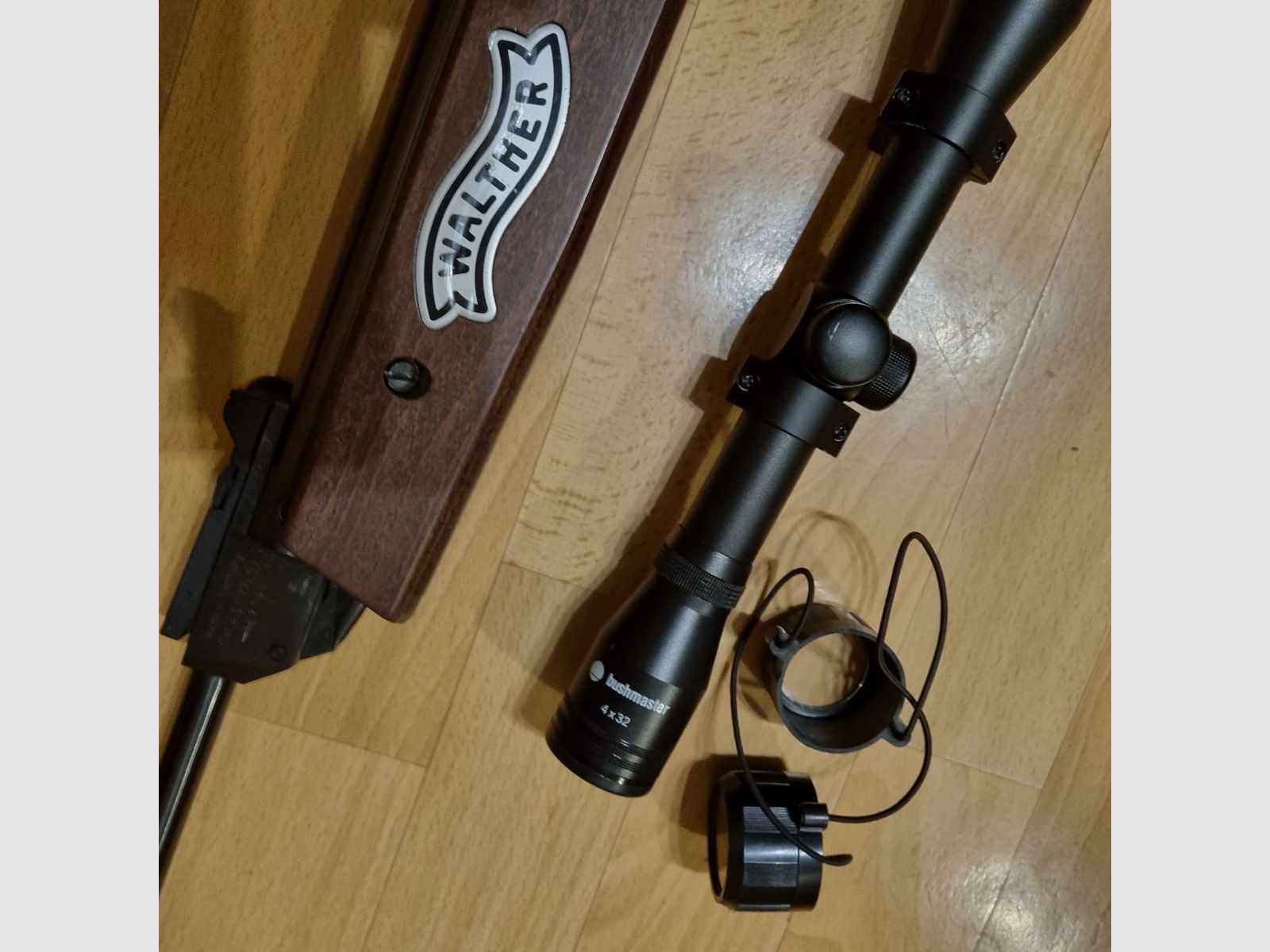 Walther Panther Knicker, 4,5 mm mit ZF Bushmaster, dazu 100 Prometheus Projektile