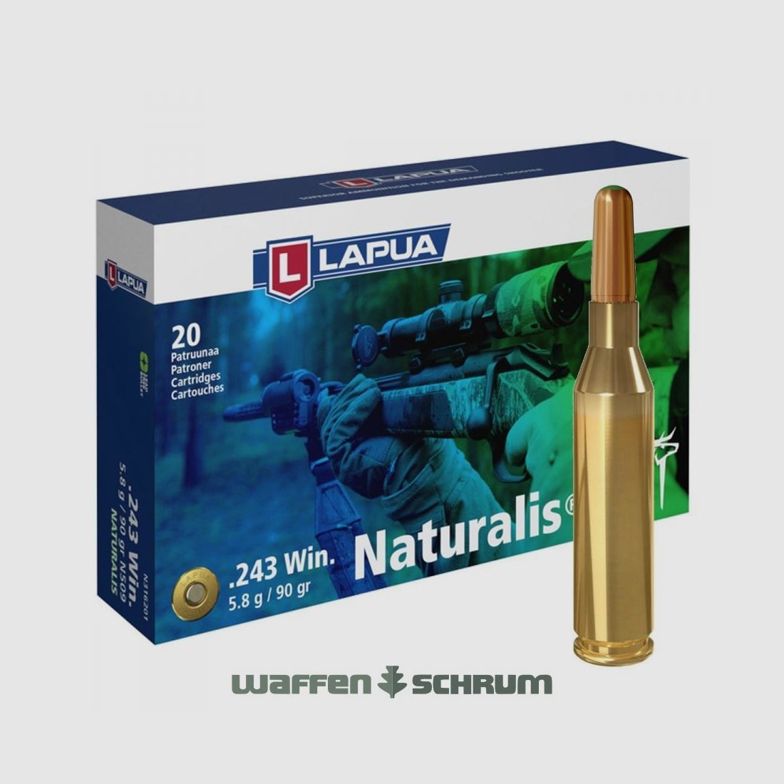 Lapua Naturalis 5,8g - 90gr. .243Win