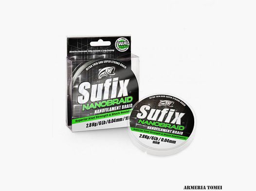 SUFIX – NANOBRAID AQUA CAMO 2.8Kg/6Lb/0.04mm/100m