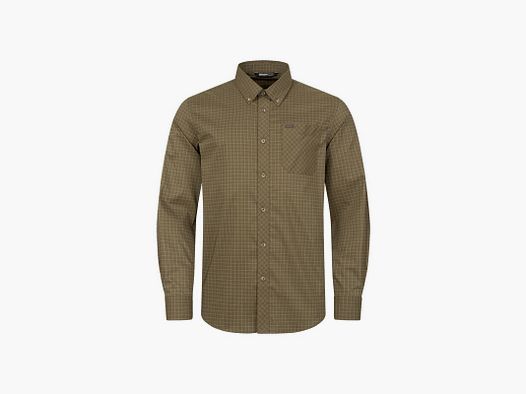 Blaser Stretch Hemd Serge Donker olijf geruit