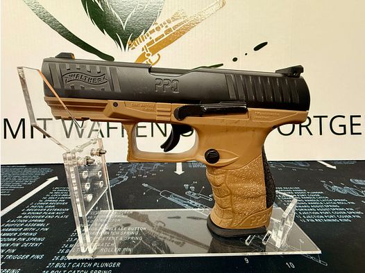 Walther PPQ M2 T4E Dark Earth Brown, caliber .43,