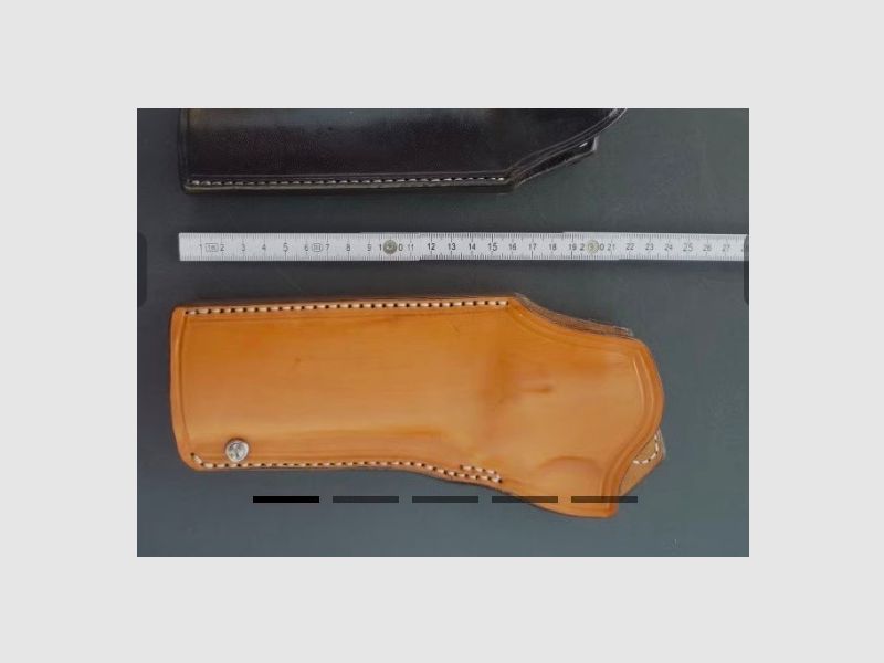 HKDesign Holster Art. Nr. 005d ,Schnellziehholster mit Teflon Kornschiene und Einstellschraube für:   S&W 686   6" mit Appel Laufgewicht  -  für Linkshänder