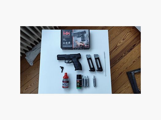 Heckler & Koch VP9 CO2 Luftpistole 4,5mm BB Metallschlitten schwarz DEFEKT