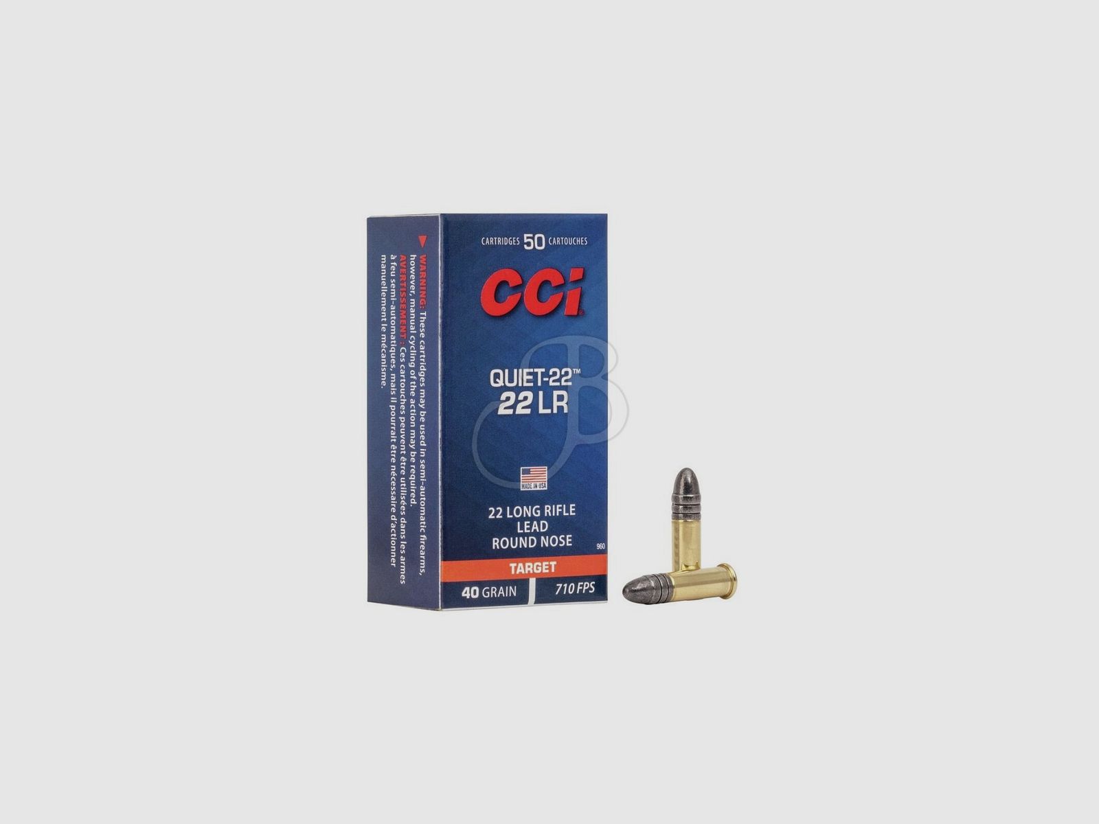 Munitions 22 LR CCI Quiet-22 boîte de 50 pièces