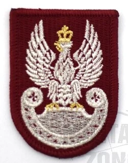 Emblem patch – Polish eagle for a burgundy military beret No. 950