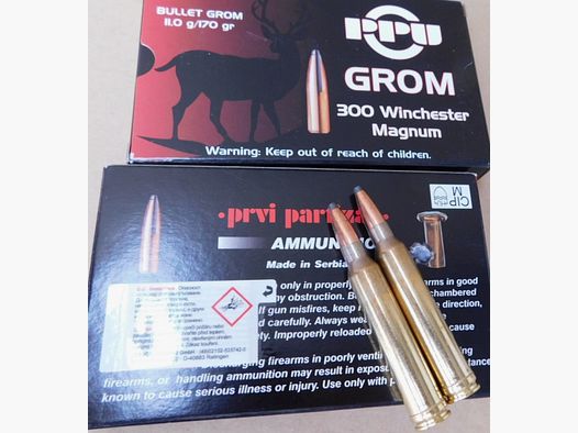 .300WinMag/170 grs. Grom PPU A-377# 20 stk.