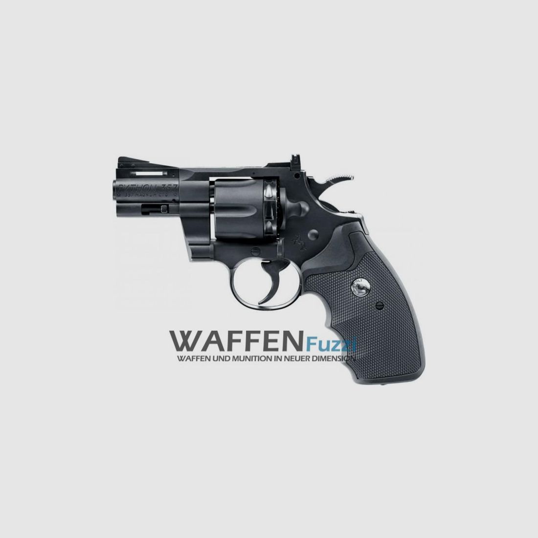 Colt Python 2,5 Zoll CO2 Revolver 4,5 mm BB u. Diabolo, brüniert