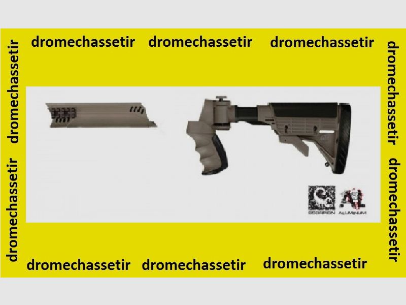 Faltbare, teleskopierbare ATI-Schaft mit Pistolenhandgriff und Pumpen für Mossberg 500, 590, Maverick 88, Winchester 1200 und 1300 sowie Remington 870, Farbe TAN