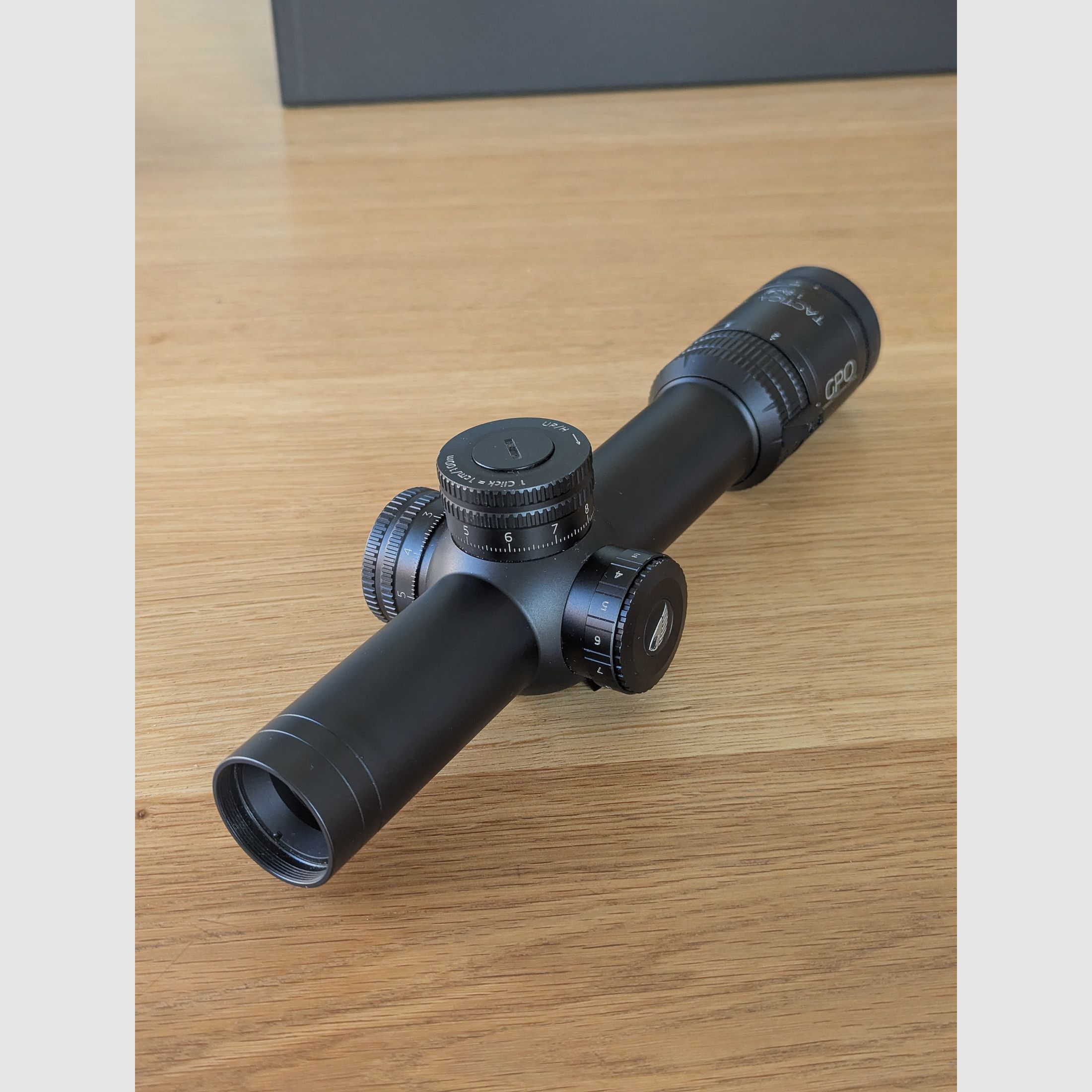 GPO TAC 1-8x24i FFP – LPVO für Jäger und Sportschützen, robust, Nachsatz-tauglich, 1. BE, top Glas