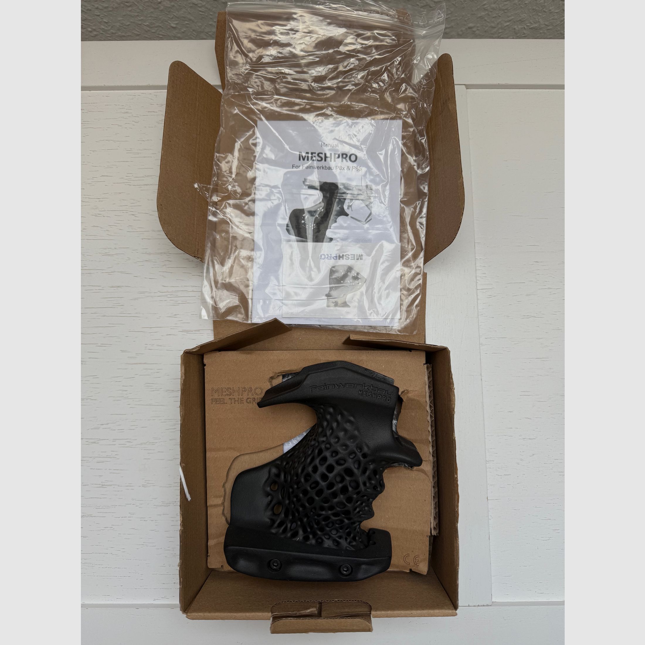 Poignée Meshpro pour Feinwerkbau P8x en taille M et pour droitiers