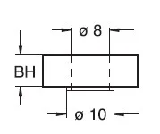 4-mm-exzentrische Distanzhülse Recknagel (zwischen Klemme und hinterer Montage), Bild 2 von 2