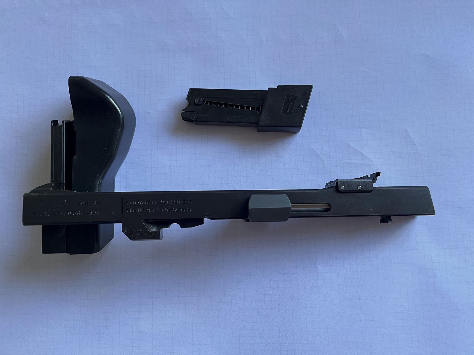 Pistola sportiva Walther GSP in calibro .22 con un sistema intercambiabile in calibro .32