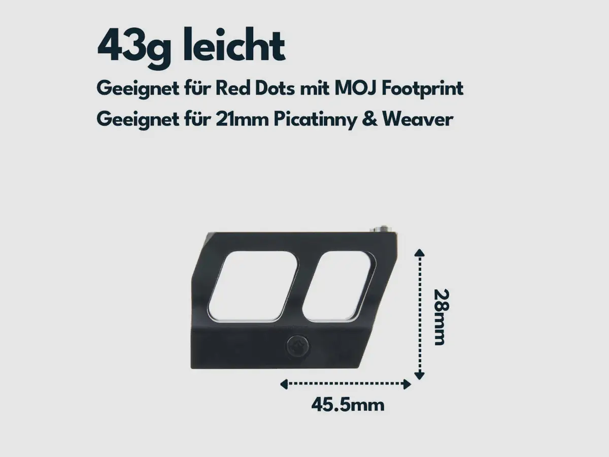 Vector Optics SCRA-71 Montaggio con MOJ (RMR) Footprint, 21mm Picatinny, h=28mm, immagine 2 di 5