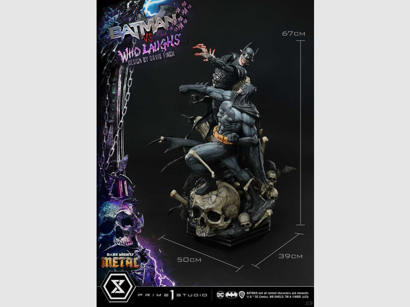 Dark Nights: Metal Ultimate Premium Masterline Series Statue 1/4 Batman VS Batman Who Laughs 67 cm | 43045