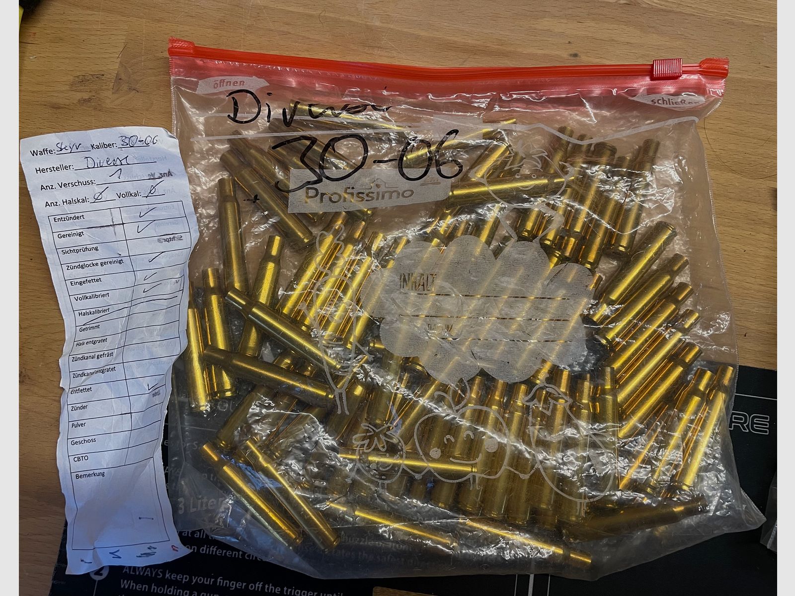 .30-06 Hülsen – ca. 150 Stk., vollkalibriert, gezündert & gereinigt – überwiegend Barnes