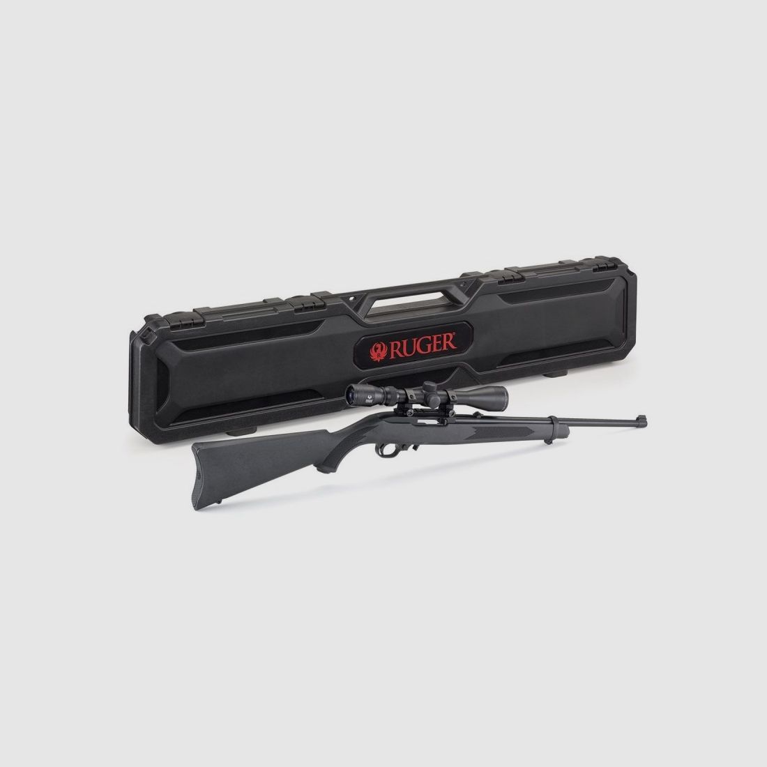 RUGER 10/22 CARBINE COMBO 22LR 10RD 18,5" GEWEHR MIT ZIELFERNROHR UND FUTTERAL, Bild 1 von 3