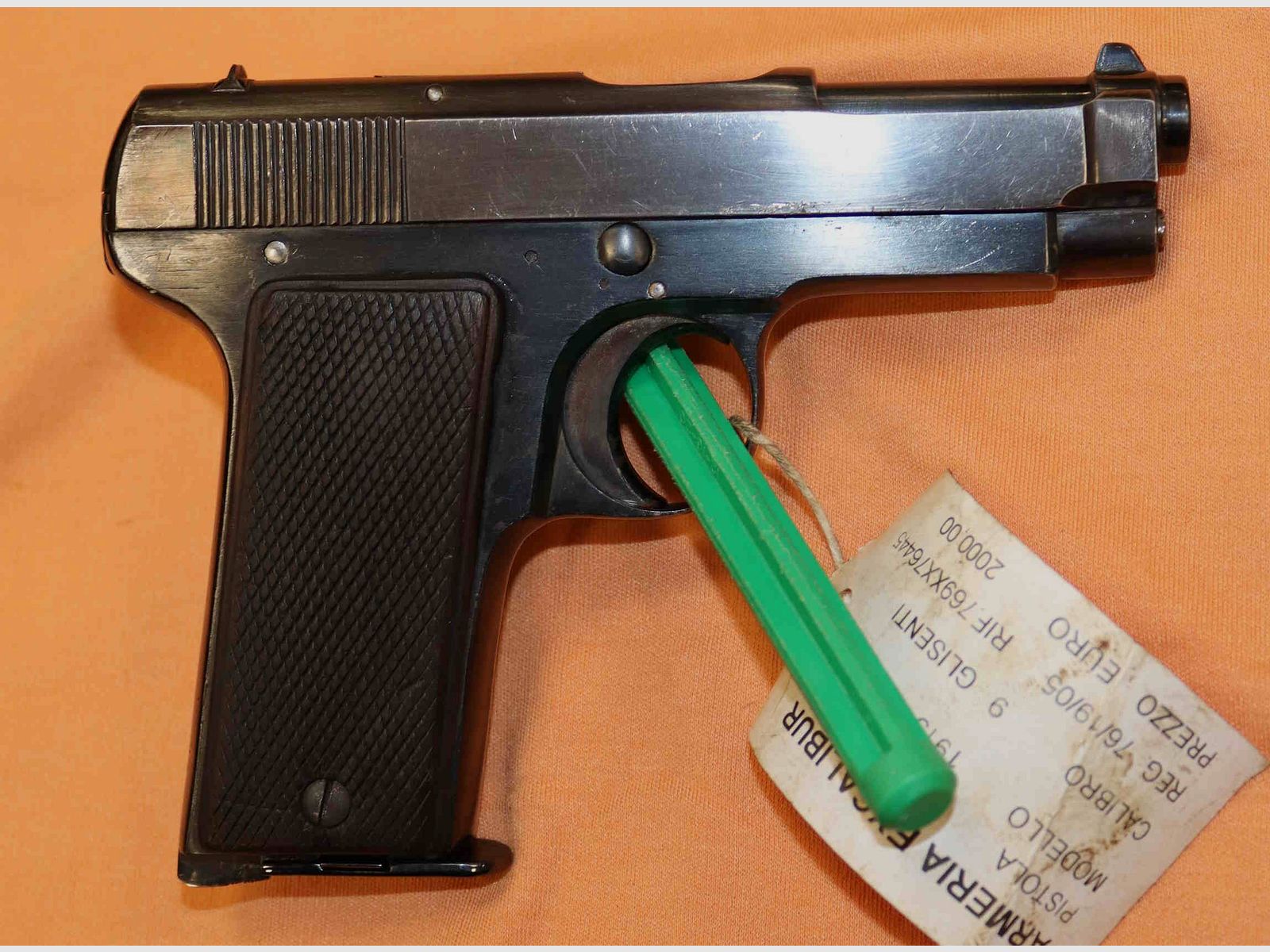 Beretta Model 1915 Pistol Caliber 9 Glisenti, image 6 of 7