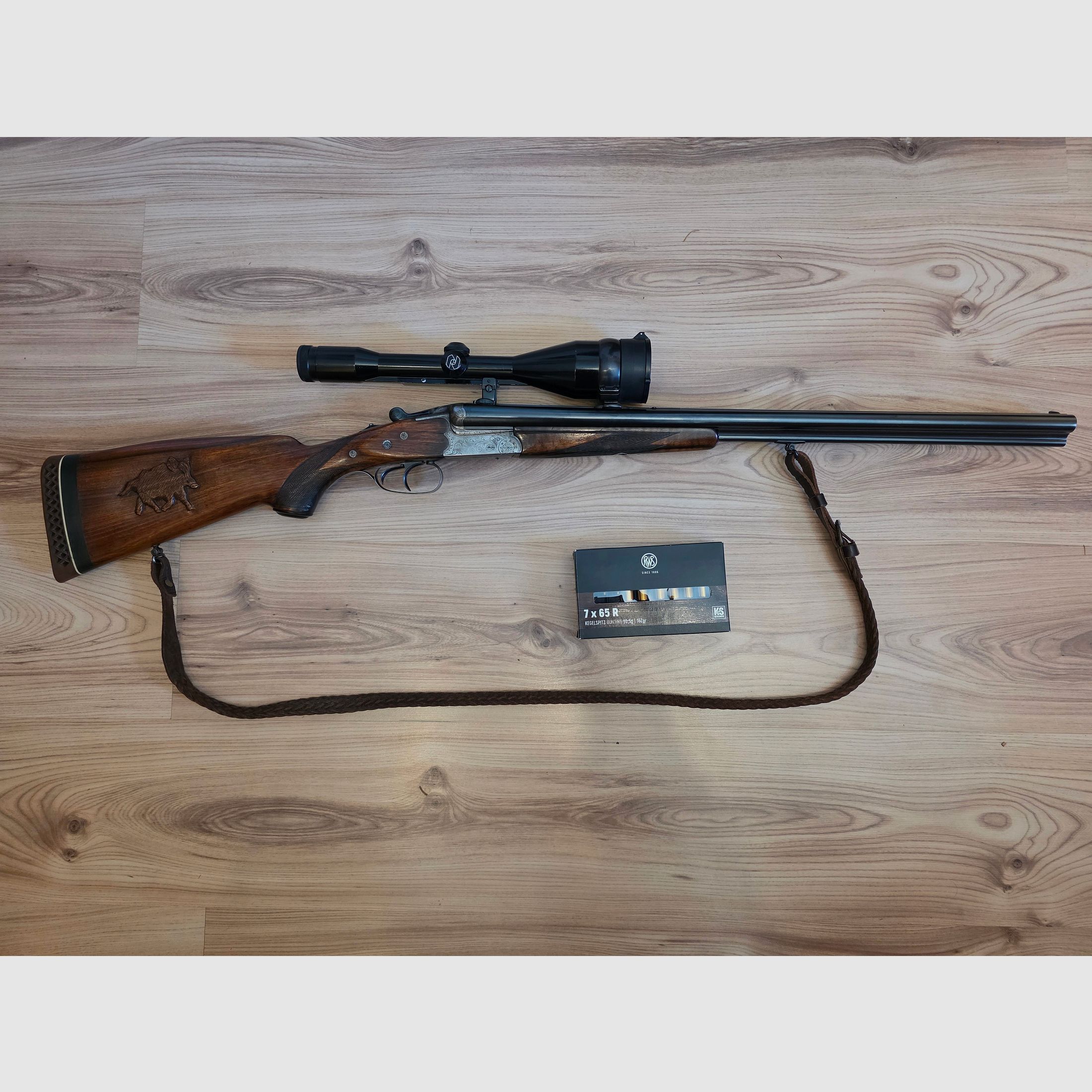 Suhl Fortuna Drilling 7x65R mit Einstecklauf Krieghoff .22