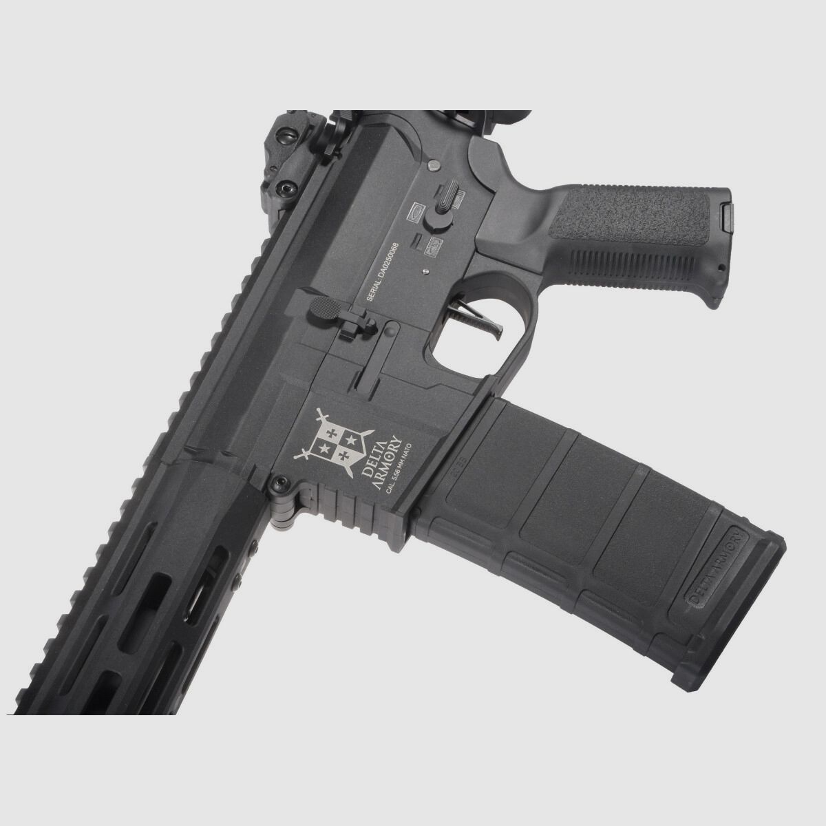 M4 AR15 M-LOK SilentOps 8 inch CHARLIE EAGLE ETU Black S-AEG Airsoft Rifle Free from 18 years | Delta Armory
