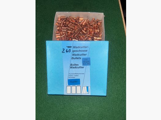 H&N Geschosse cal. 32.-314 Wad-Cutter 1260 Stück & 450 Stück 313- 100grain Stück verkupfert.