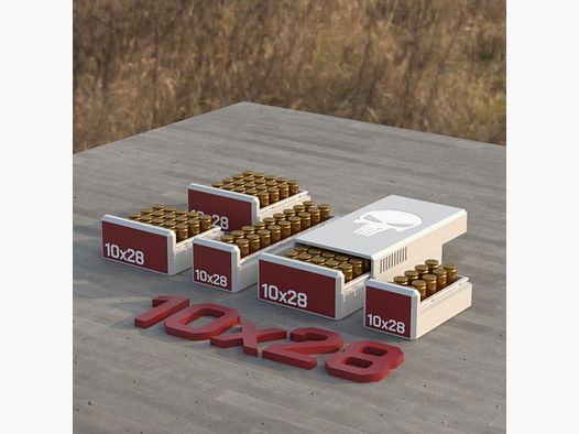 Filamelt Munitionsbox / Ammo Box 10x28 – Patronenbox ‘Schiebedeckel’ – 10 / 20 / 25 / 50 Runden