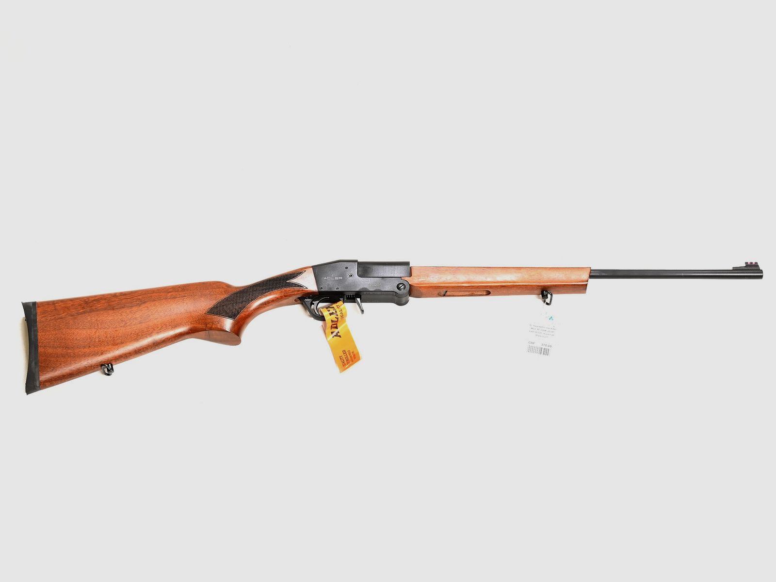 EL carabine basculante Adler, Mod. RF-205W, .22 LR, canon de 20", crosse en bois, mire lame, rail Picatinny