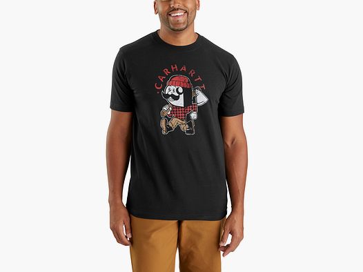 Camiseta de manga corta Carhartt Lumberjack Graphic, Hombre, Negro, S